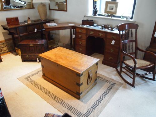 Blanket Box Victorian Pine Coffer Seamans Chest George Waters T L Aveling C1875
