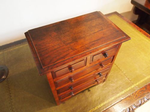 fig 2. Chest of drawers jewellery box apprentice piece Victorian Mahogany c1890