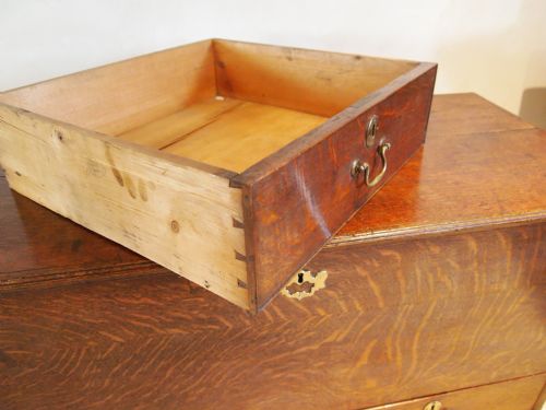 fig 1. Coffer chest George III Oak Mule chest c1780