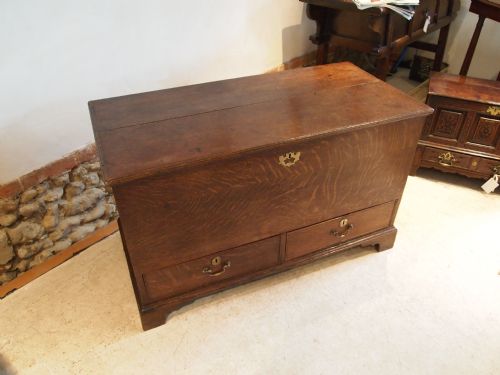 fig 2. Coffer chest George III Oak Mule chest c1780