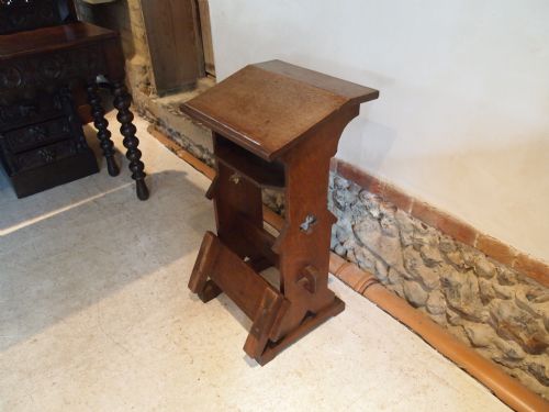 Lectern Victorian Oak Arts and Crafts Pugin Influenced C1880
