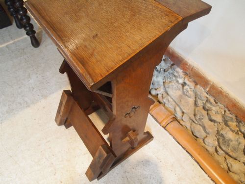 fig 1. Lectern Victorian Oak arts and crafts Pugin influenced c1880