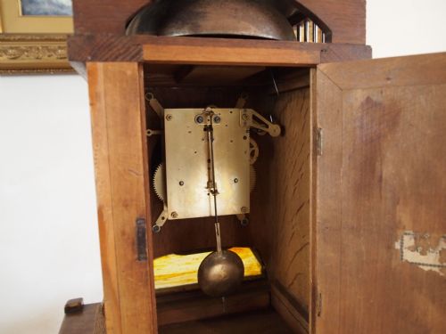 fig 2. Clock Arts and Crafts Oak Mantel clock Libertys c1900