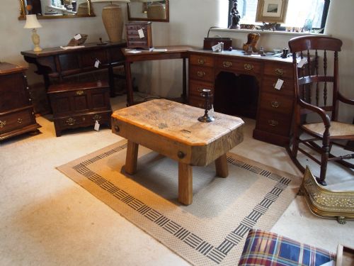 Butchers Block Coffee Table French Solid Elm C1840
