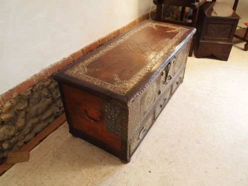 fig 4. Chest Coffer blanket box Zanzibar mule chest c1860
