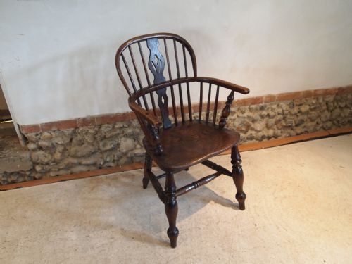 fig 2. Chair Victorian Windsor armchair Lincolnshire region Ash and Elm c1860