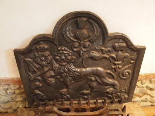 fig 2. Fire back dogs and grate George III from a Norfolk farmhouse Southburgh c1800