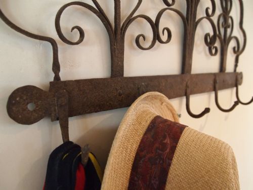 fig 1. Coat rack pegs game pans Iron French 18th century c1750
