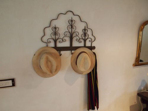 fig 3. Coat rack pegs game pans Iron French 18th century c1750