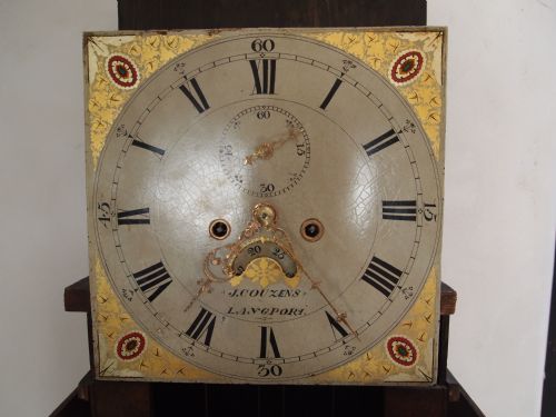 fig 3. Clock longcase Grandfather clock J Couzens Langport Somerset c1800