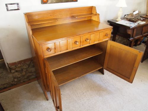 fig 3. Dresser sideboard Oak arts and crafts Cotswold school c1920