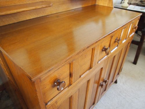 fig 4. Dresser sideboard Oak arts and crafts Cotswold school c1920