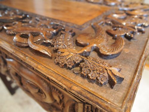 fig 1. Table fine quality Chinese carved Zitan table c1900