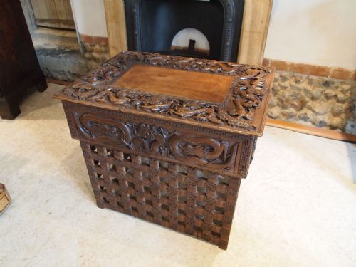 fig 3. Table fine quality Chinese carved Zitan table c1900