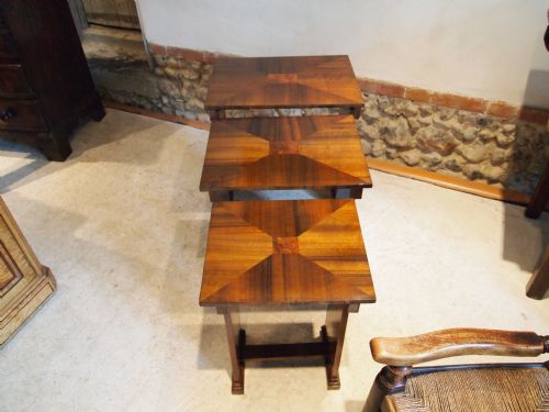 fig 2. Tables Art Deco nest of tables figured Walnut c1920