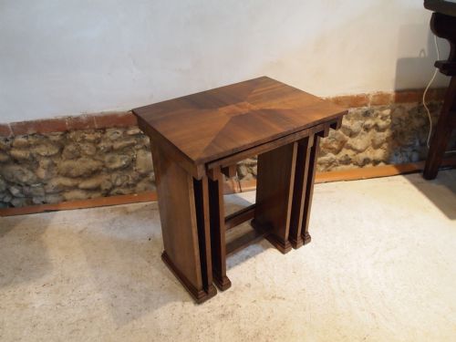 fig 4. Tables Art Deco nest of tables figured Walnut c1920