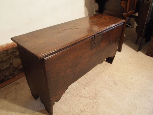 Coffer Chest Blanket Box Oak Six Plank Charles II C1660