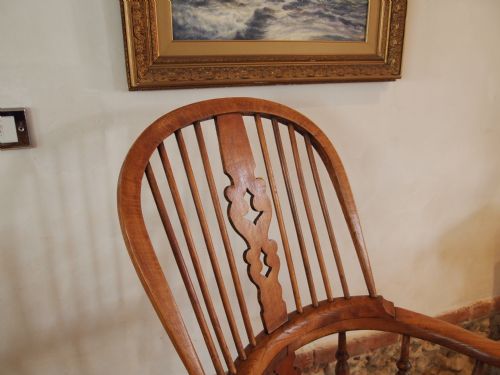 fig 3. Chair Victorian Windsor armchair Nottinghamshire Ash and Elm Allsop family c1860