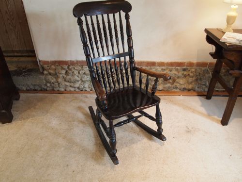 Chair Rocking Chair Rare Victorian Caistor Lincolnshire by John Shadford C1870