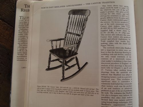 fig 3. Chair rocking chair rare Victorian Caistor Lincolnshire by John Shadford c1870