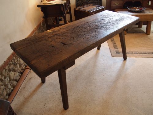 fig 1. Table Oak George IV two plank top c1820