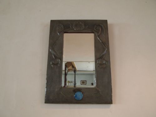fig 3. Mirror Arts and Crafts Pewter mirror Liberty style c1900