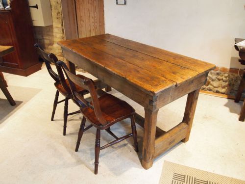 Table Refectory Kitchen Dinning George III Pitch Pine C1790