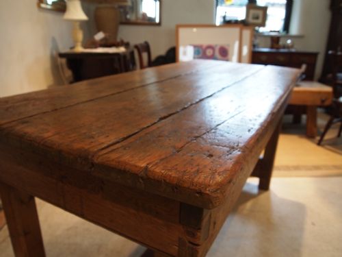 fig 1. Table refectory kitchen dinning George III pitch pine c1790