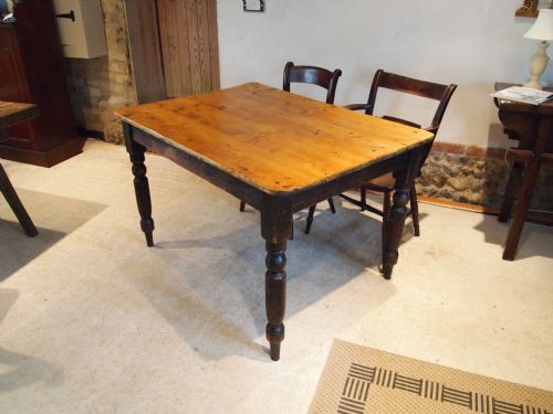 Table Victorian Pine Kitchen Dinning Table C1880