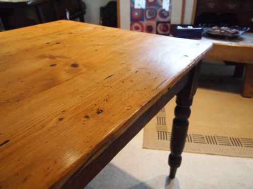 fig 1. Table Victorian Pine kitchen dinning table c1880