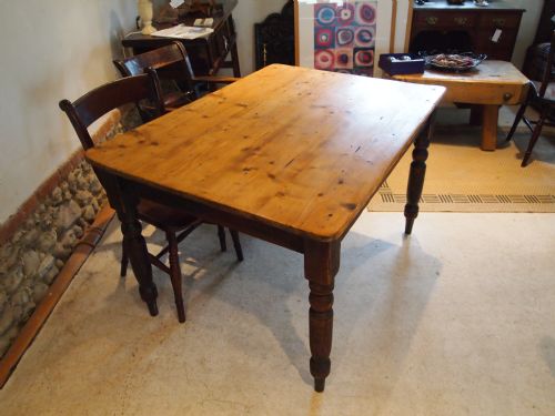 fig 2. Table Victorian Pine kitchen dinning table c1880