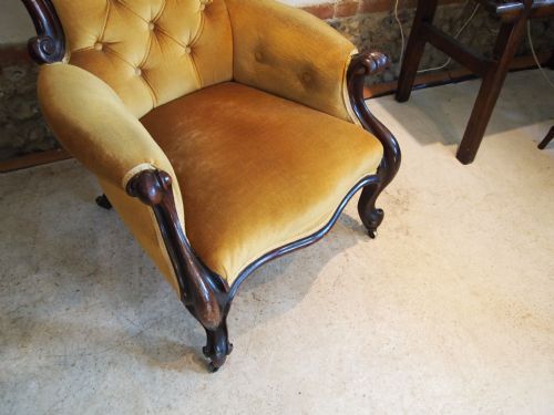 fig 2. Chair Victorian Mahogany spoon back armchair c1870