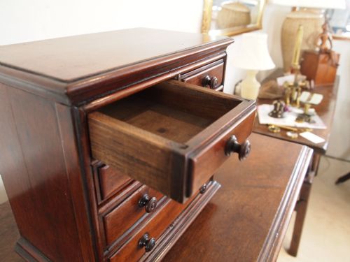 fig 3. Chest of drawers Victorian Mahogany apprentice piece Jewellery box c1880