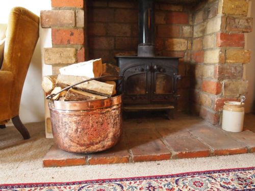 Log Basket/bin Copper Victorian C1880