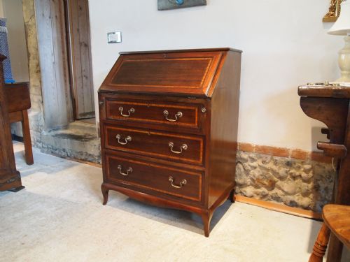 Bureau Fine Quality Edwardian Mahogany C1900