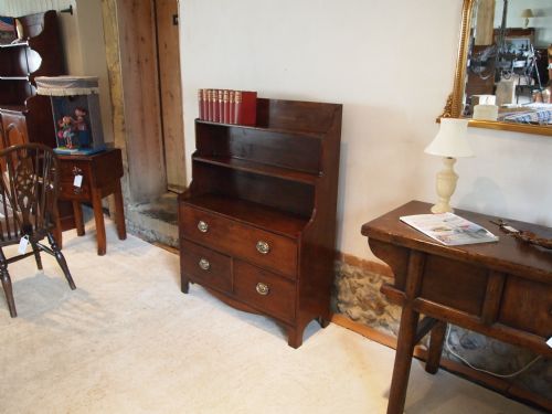 fig 2. Bookcase Waterfall George III Mahogany small proportions c1800