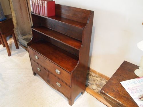 fig 4. Bookcase Waterfall George III Mahogany small proportions c1800