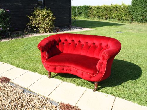 Sofa Settee Victorian Buttoned Back Two Seater C1860