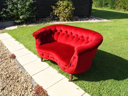 fig 1. Sofa Settee Victorian buttoned back two seater c1860