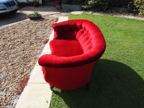 fig 3. Sofa Settee Victorian buttoned back two seater c1860