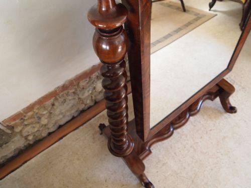 fig 4. Mirror Fine quality Victorian Mahogany cheval mirror c1860