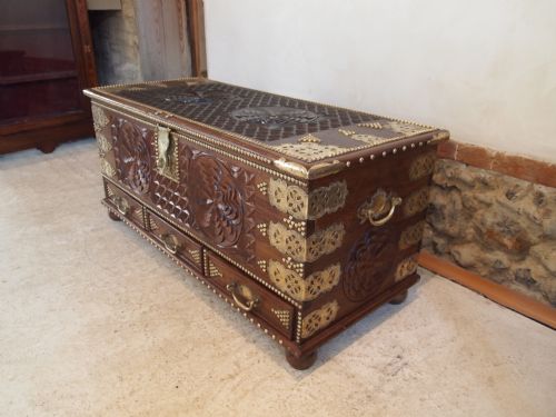 fig 2. Coffer chest Zanzibar chest Camphor wood c1920