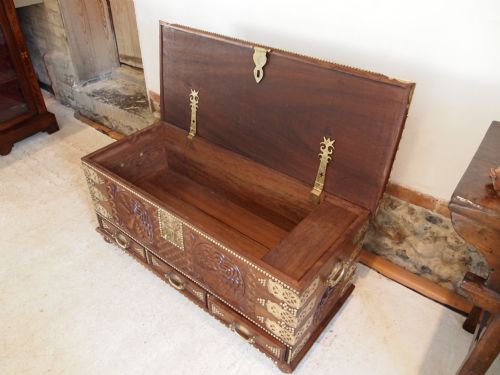 fig 3. Coffer chest Zanzibar chest Camphor wood c1920