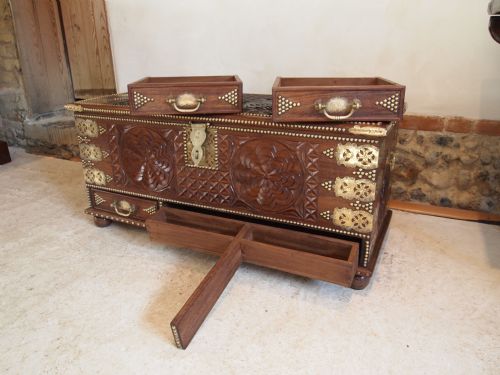 fig 4. Coffer chest Zanzibar chest Camphor wood c1920