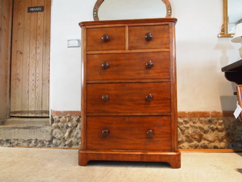 Chest of Drawers Victorian Mahogany Slim Only 31 Inches Wide C1880