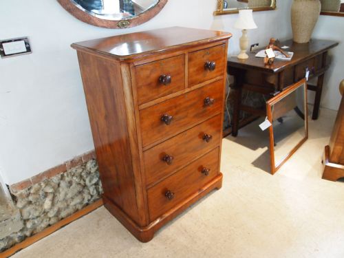 fig 4. Chest of drawers Victorian Mahogany slim only 31 inches wide c1880