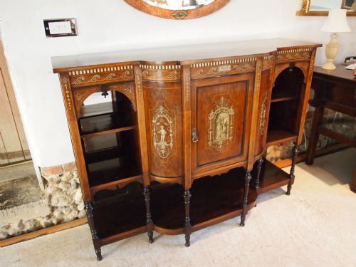 Sideboard Dresser Victorian Fine Quality Rosewood and Inlaid Ivory C1870