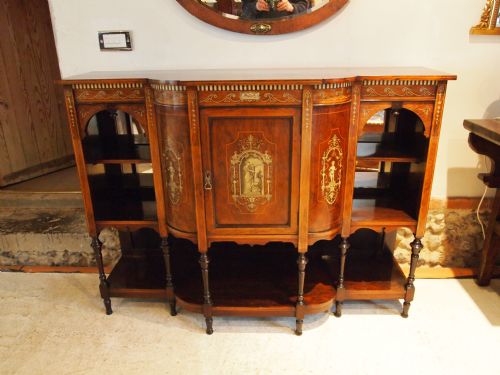fig 1. Sideboard dresser Victorian Fine quality Rosewood and inlaid Ivory c1870