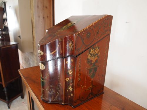 fig 2. Tantalus Decanter box George III Sheraton period c1780