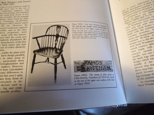 fig 4. Chair Windsor armchair Yew and Elm Amos Grantham Linconlshire c1820
